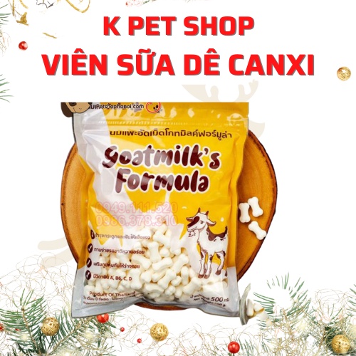 Viên Sữa Dê Canxi Thái Chiết Lẻ FREESHIP Thức Ăn Bổ Sung Canxi Đồ Ăn Dặm Cho Hamster , Sóc , Sóc Bay Úc .