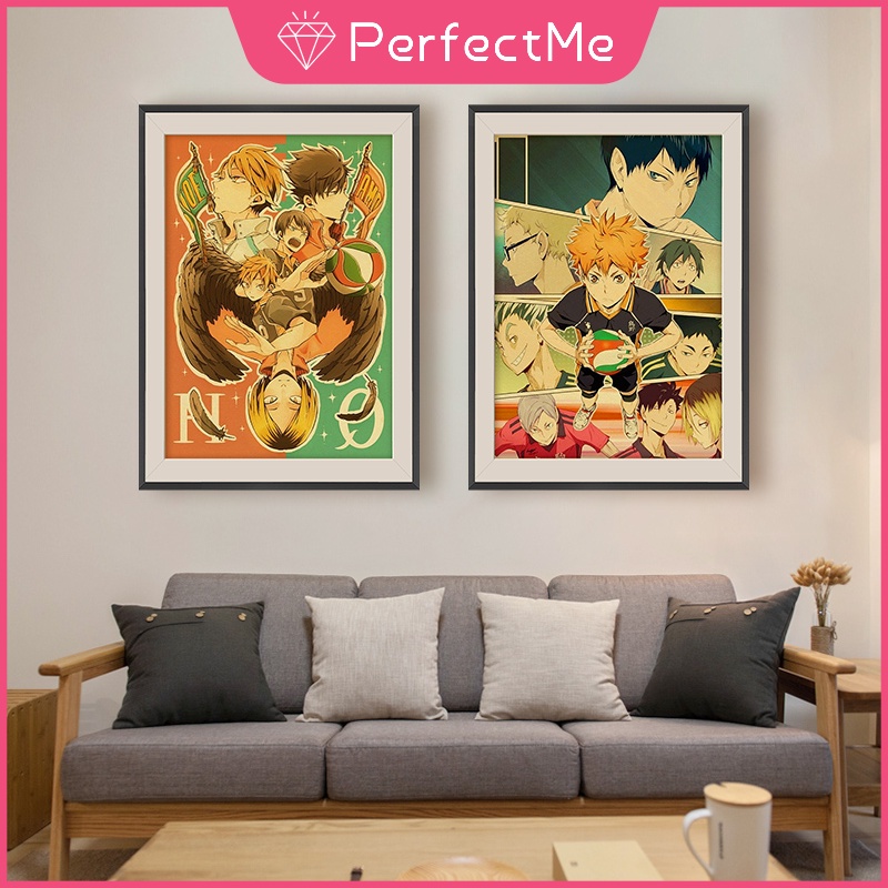 Bộ Tranh Đính Đá 5D Họa Tiết Hoạt Hình Haikyuu Nhật Bản Độc Đáo Kích Thước 30x40cm