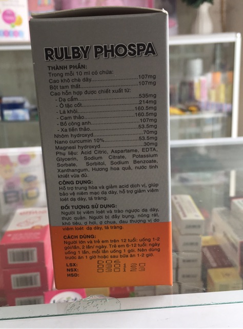 Gói dạ dày rulby phospa