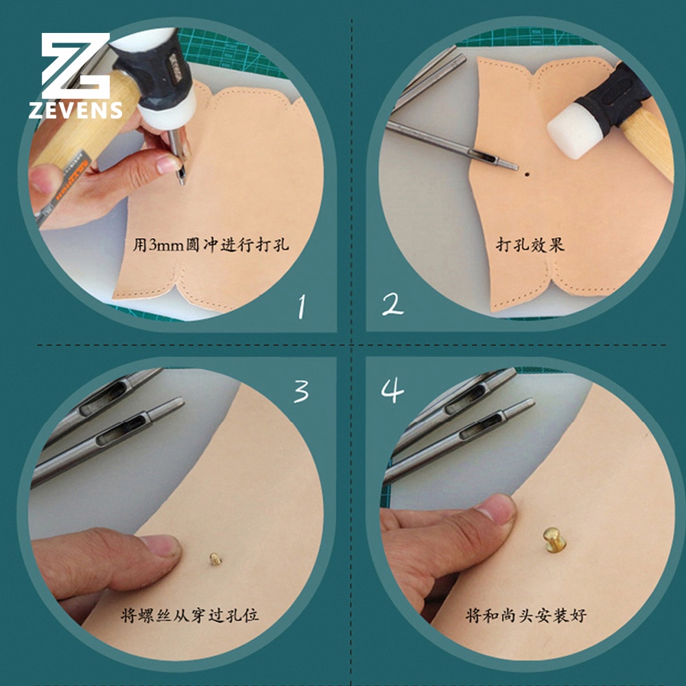 Đinh Tán Đầu Tròn Dùng Làm Đồ Da DIY