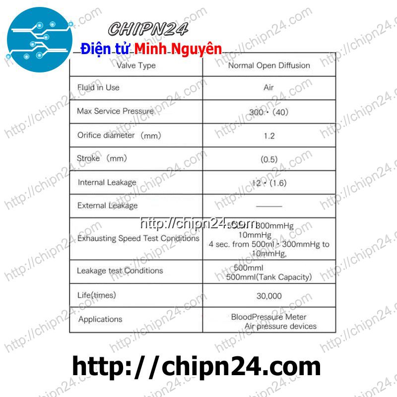 [1 CÁI] Van điện từ áp suất không khí 12VDC