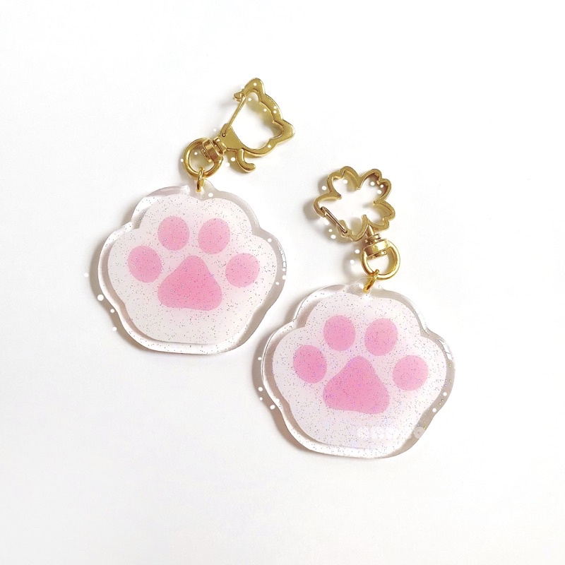 Móc khoá chân mèo cute