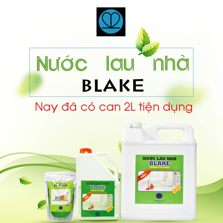 [Nhập HC1712 giảm 10%]Nước lau sàn đuổi côn trùng, khử khuẩn 99%, không sử dụng chất bảo quản - BLAKE (can 2L)