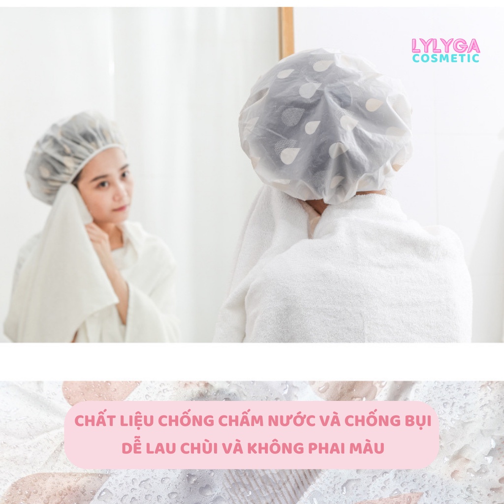 Mũ tắm chống nước EVA mũ ủ tóc chùm đầu EVA co giãn dùng nhiều lần phong cách tối giản DC13