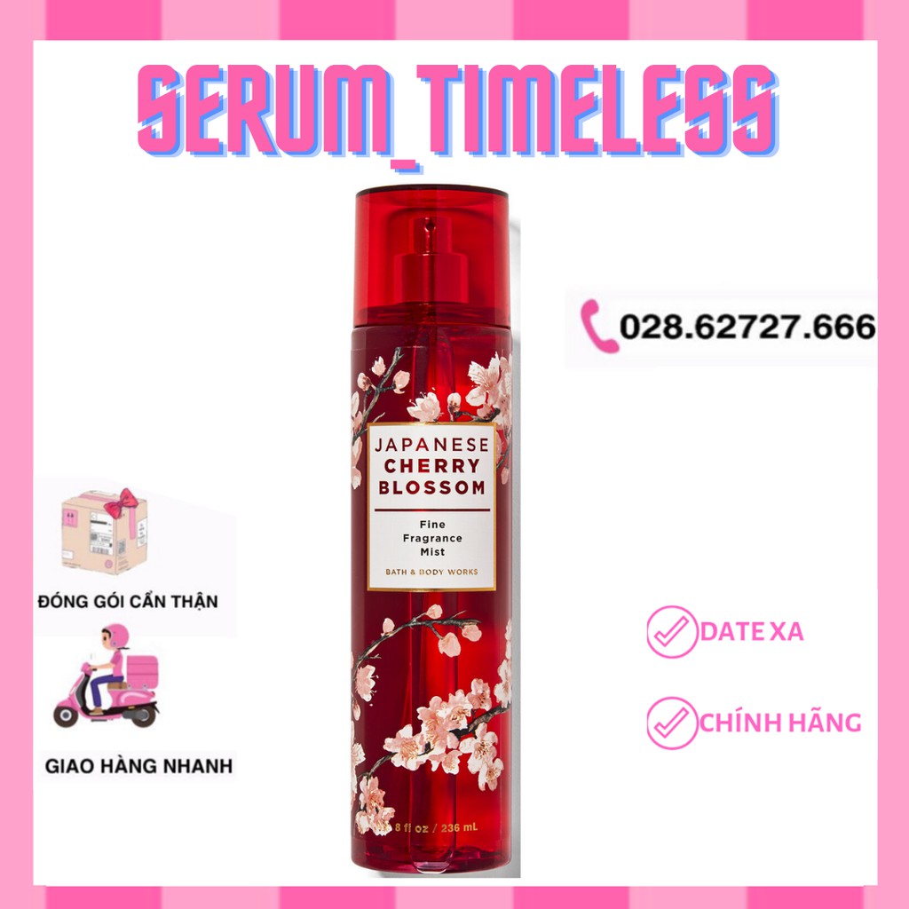 Xịt Thơm Toàn Thân Bath And Body Works - Japanese Cherry Blossom Body Mist (236ml)