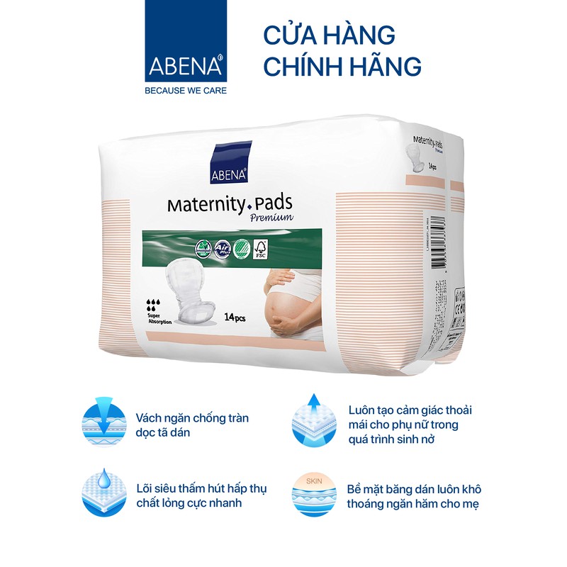 Băng lót sản phụ Abena Materity Pads thấm hút lớn (14 miếng)