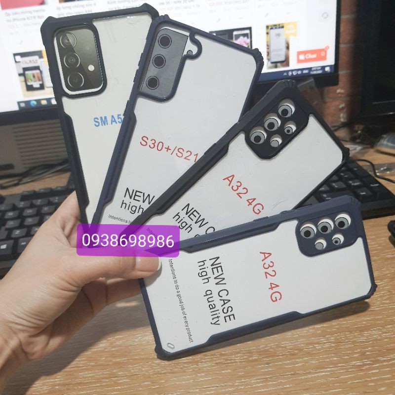 Samsung A32 4G, A52, A72_Ốp lưng trong cứng viền màu dẻo chống sốc giả XUNDD siêu đẹp