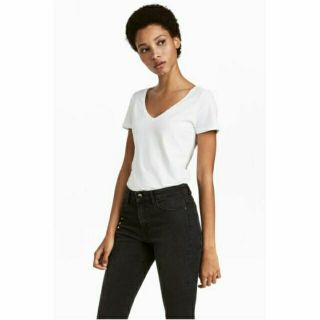 Áo thun cổ tim chất cotton mịn mát (KÈM ẢNH THẬT)