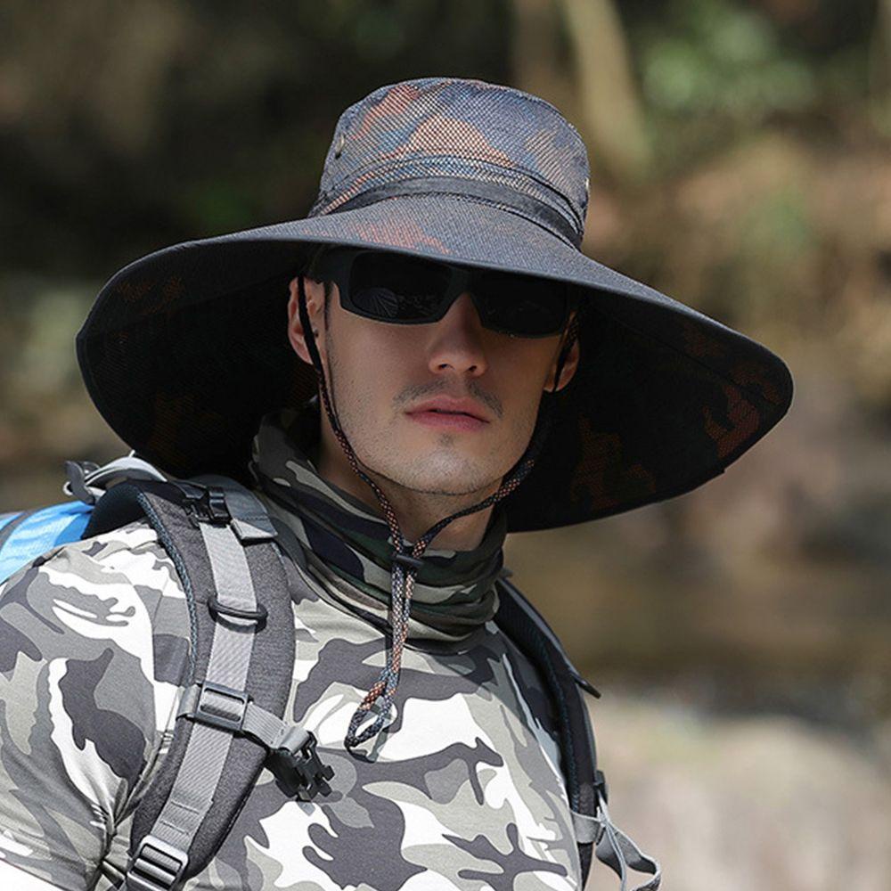 Mũ Tai Bèo Bằng Polyester Thoáng Khí Chống Tia UV Họa Tiết Rằn Ri VANES1 Sự Bảo Vệ
