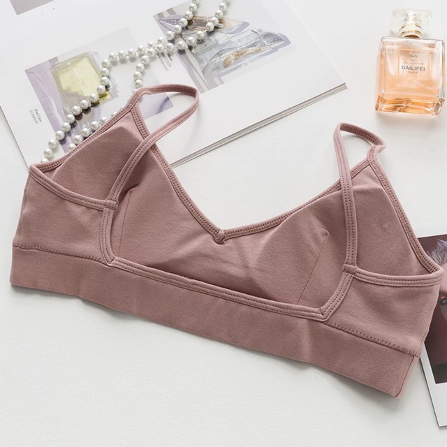 Áo Bralette Cotton Mịn Có Đệm Và Khe Tháo Mút B134