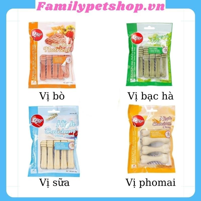 Xương gặm Orgo sạch răng thơm miệng bổ sung Canxi cho chó -90g-familypetshop.vn