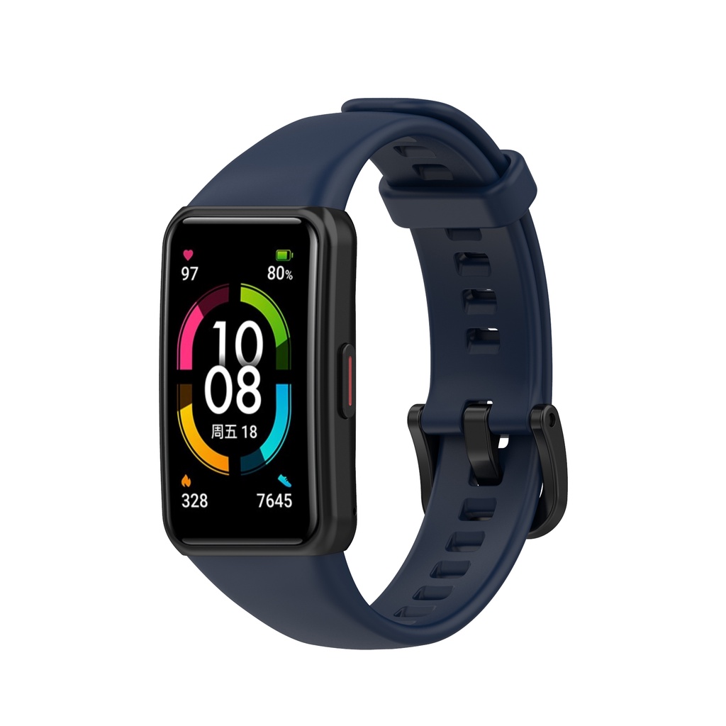 Dây đeo bằng silicon thời trang thể thao không thấm nước mềm mại cho Huawei Huawei band 6 Pro Honor Band 6 7
