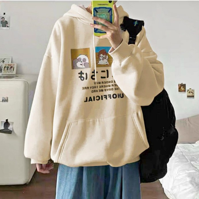 ÁO HOODIE - ÁO KHOÁC NỈ NGOẠI Tay Phồng Form Dơi (HD2430 - UNOFFICIAL) (Tino Shop)