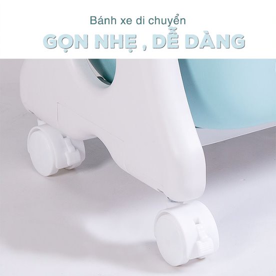 Kệ GẤU Hokori Việt Nhật đựng đồ đa năng - Kệ Nhựa hình gấu 2,3 tầng có bánh xe di chuyển tiện lợi Br01515