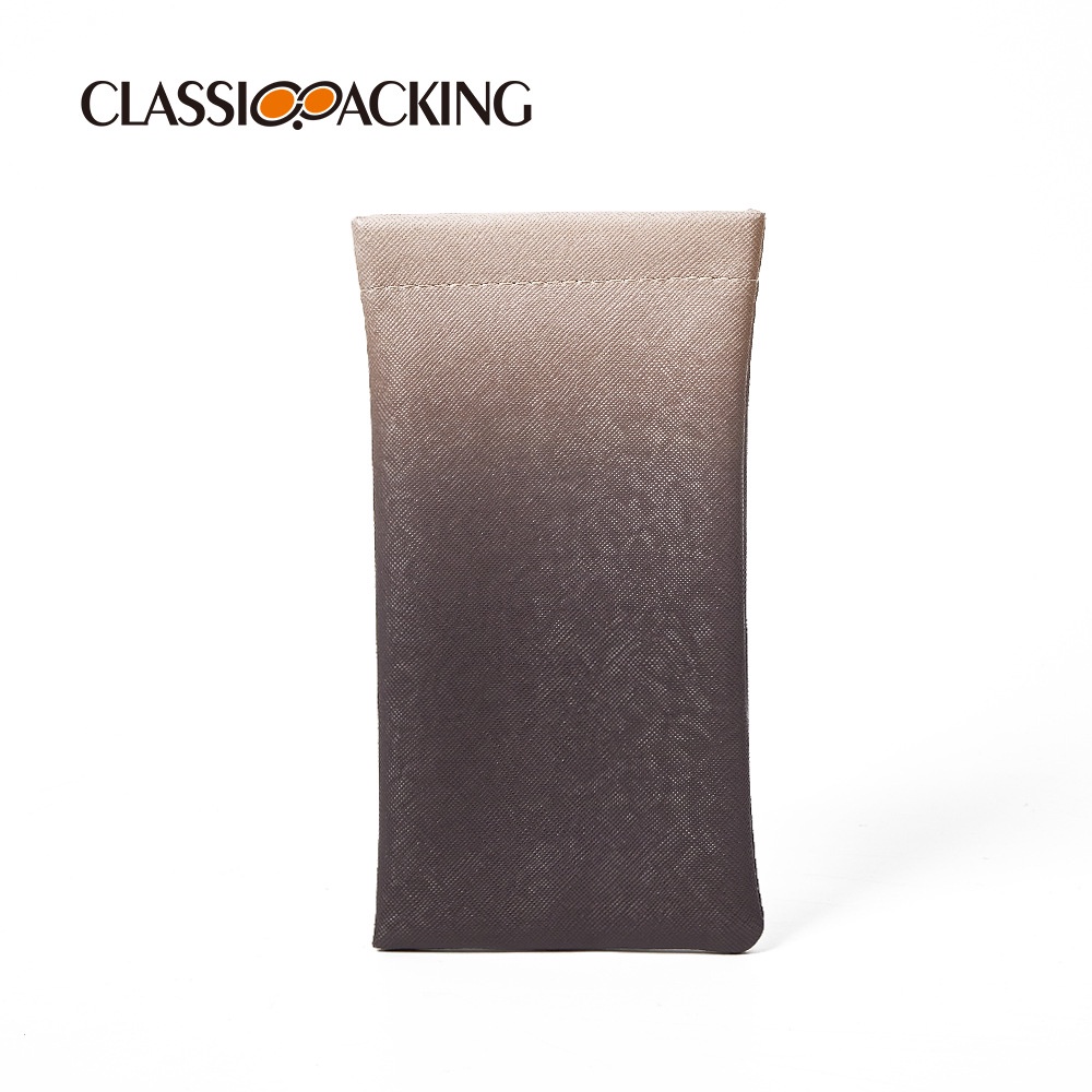 Túi Đựng Mắt Kính Tự Động Bằng PVC Họa Tiết Chữ Thập Màu Gradient