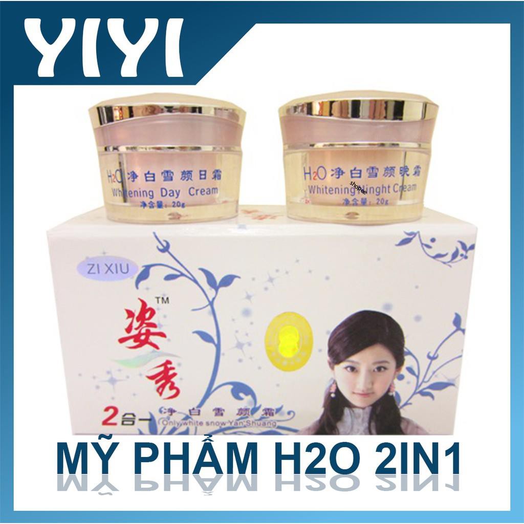 [SIÊU SALE] COMBO ngày đêm H2O trắng da 2in1, làm mờ nám, tàn nhang, kem dưỡng trắng da, mỹ phẩm H2O