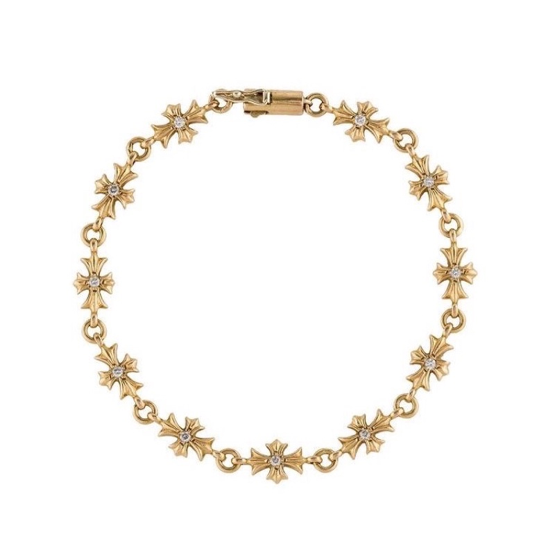 Fullbox lắc tay bạc mini Chromehearts full đá