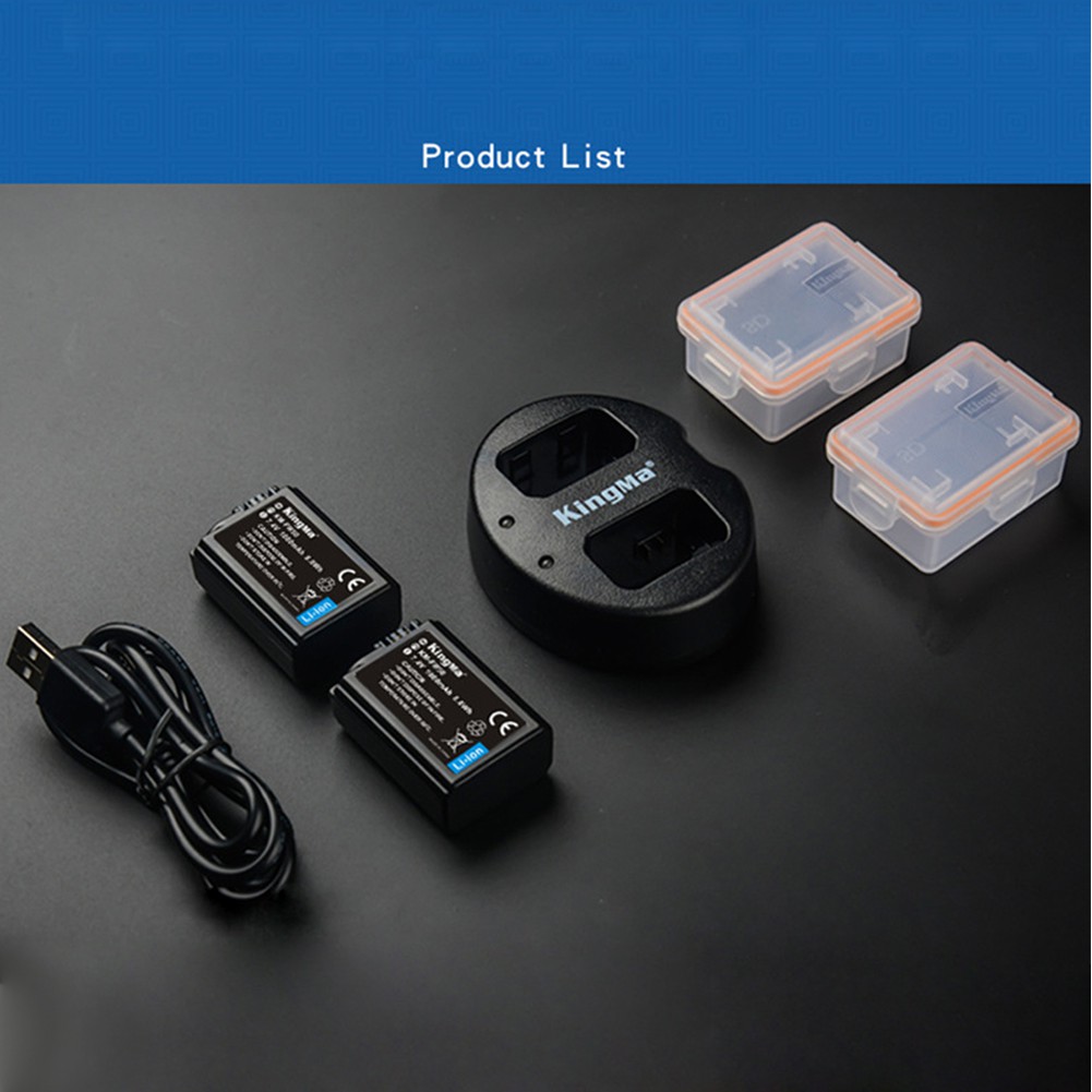 Combo 2 Pin và 1 Dock Sạc KingMa Sony FW-50