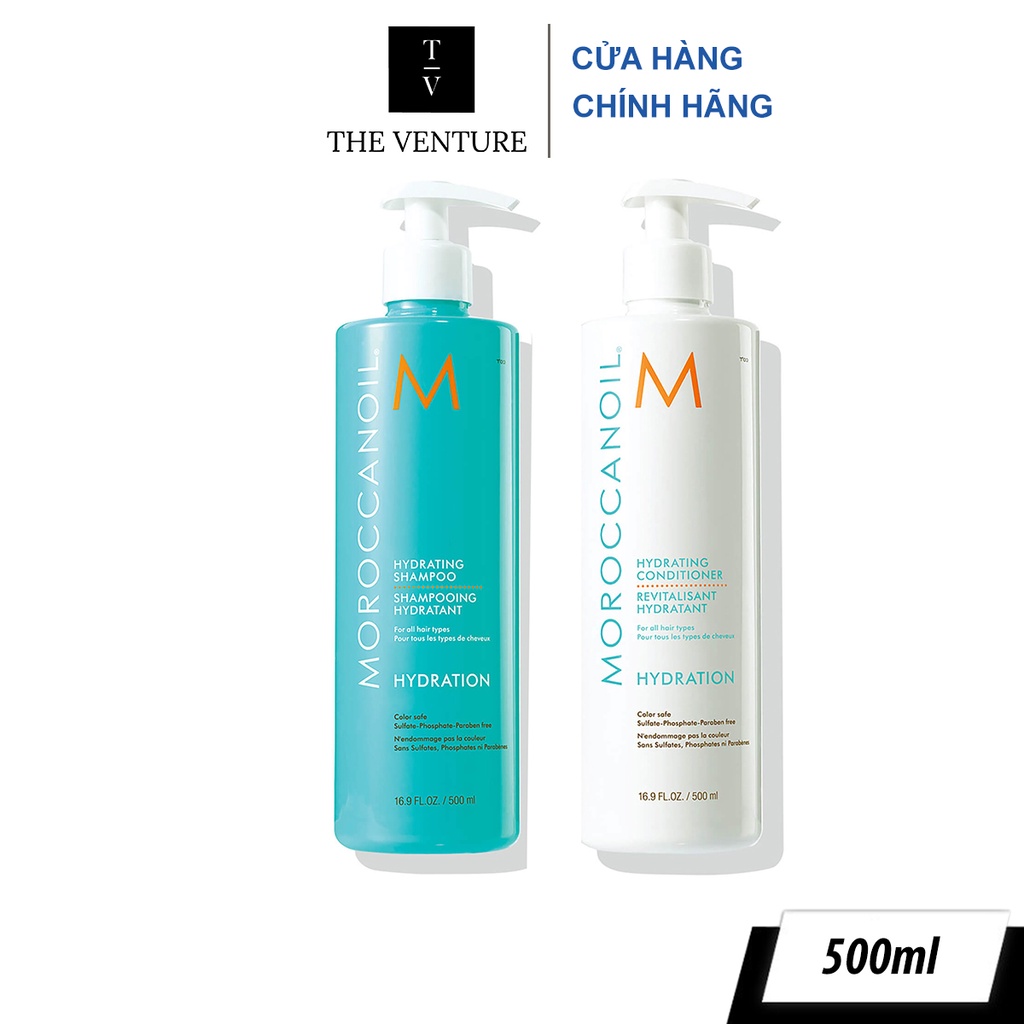 Bộ Dầu Gội &amp; Xả Moroccanoil Moisture Repair, Hydrating, Extra Volume, Smoothing Chính Hãng - 500ml