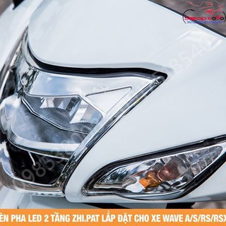 Đèn Led 2 tầng ZHIPAT cho xe Wave A, Wave S, Wave RSX, Wave RS, Future X... siêu sáng mẫu 2018.