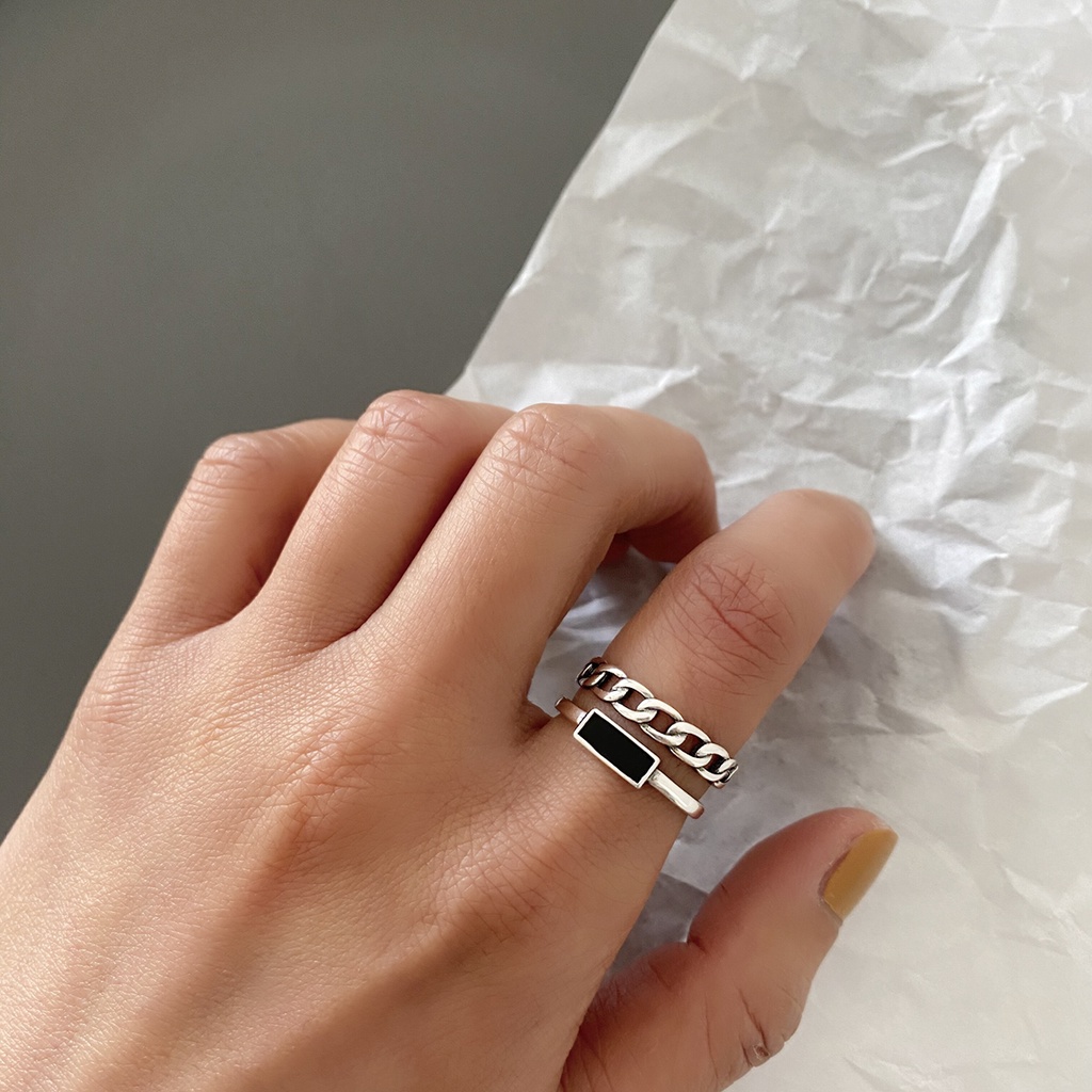 Nhẫn Hai Lớp Phong Cách Thời Trang Hàn Quốc 19812