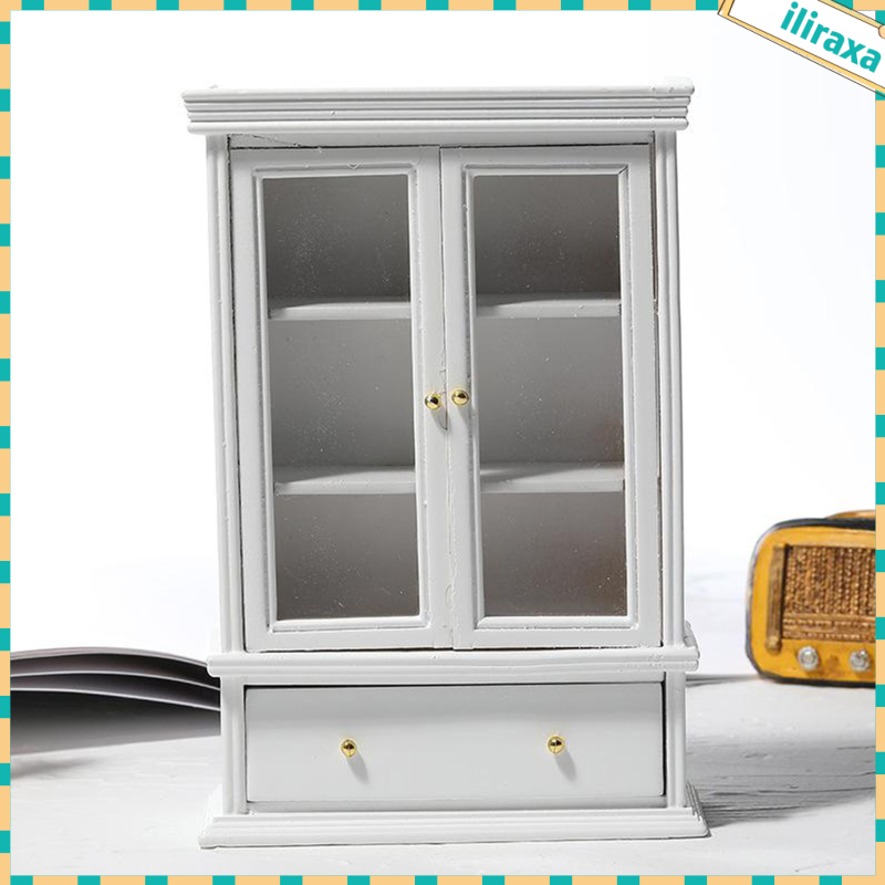 Đồ trang trí Tủ Kính Phòng Ngủ Cho Búp Bê Tỉ Lệ 1 / 12