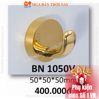 Móc áo đơn 1 chấu inox bảo, mạ vàng bn 1050v