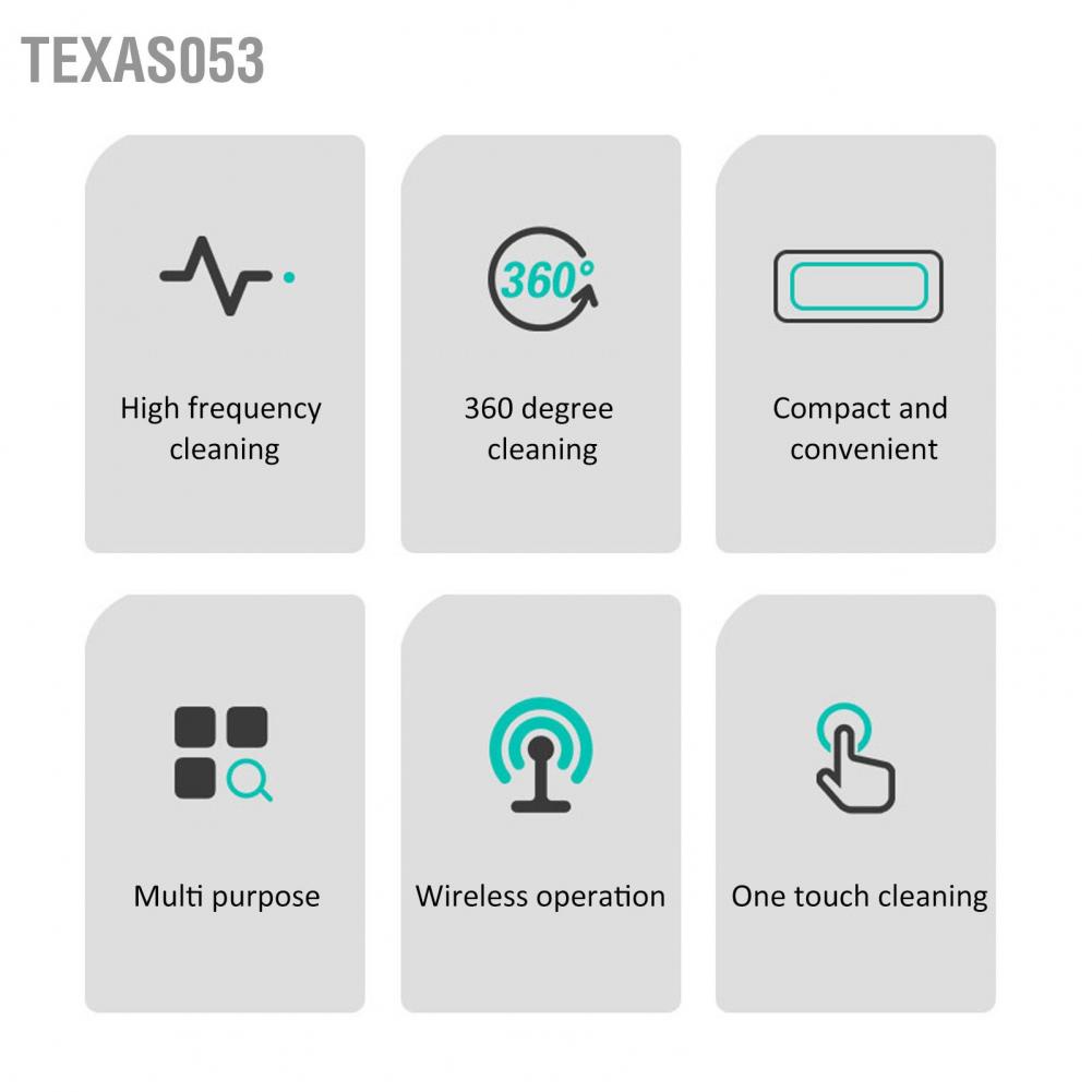 Hàng Sẵn Máy rửa kính mắt Máy làm sạch đồ trang sức bằng sóng siêu âm tần số cao tự động【Texas053】