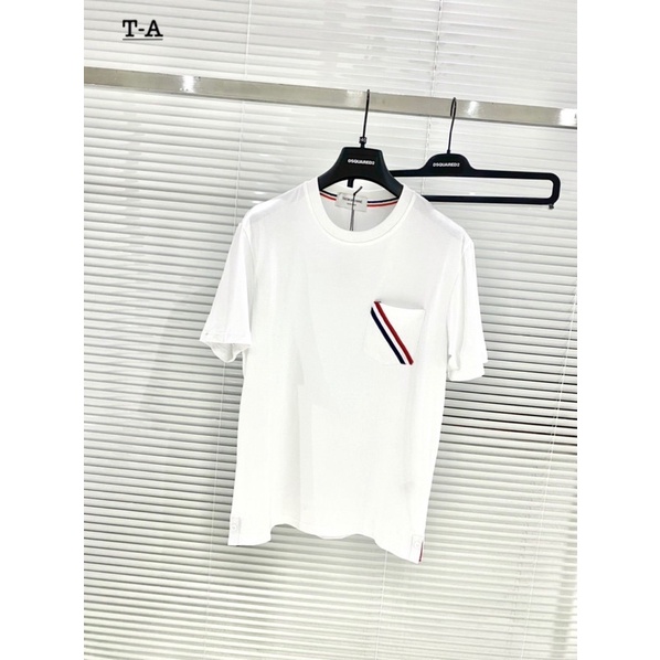 Áo Phông Nam Thome Brown Có Túi - Áo Thom Brown Cổ Tròn Cho Nam