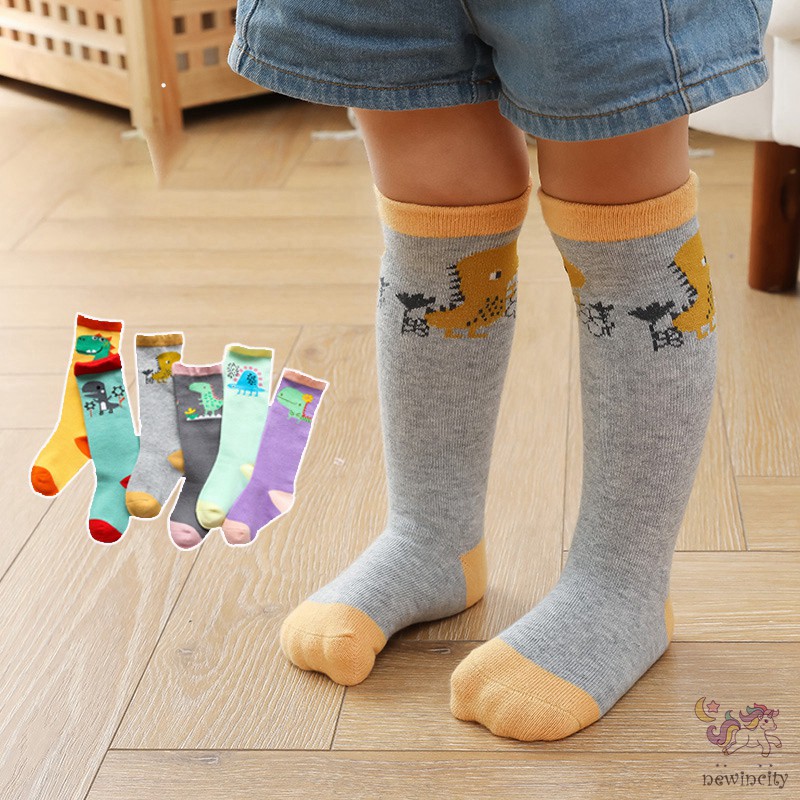 Bộ 3 Đôi Tất Cotton Hình Khủng Long Dễ Thương Cho Bé