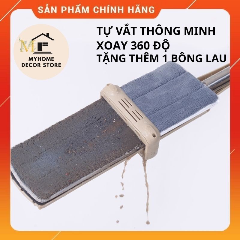 Chổi Lau Nhà Tự Vắt Thông Minh Xoay 360 Độ Tặng Kèm Một Bông Lau