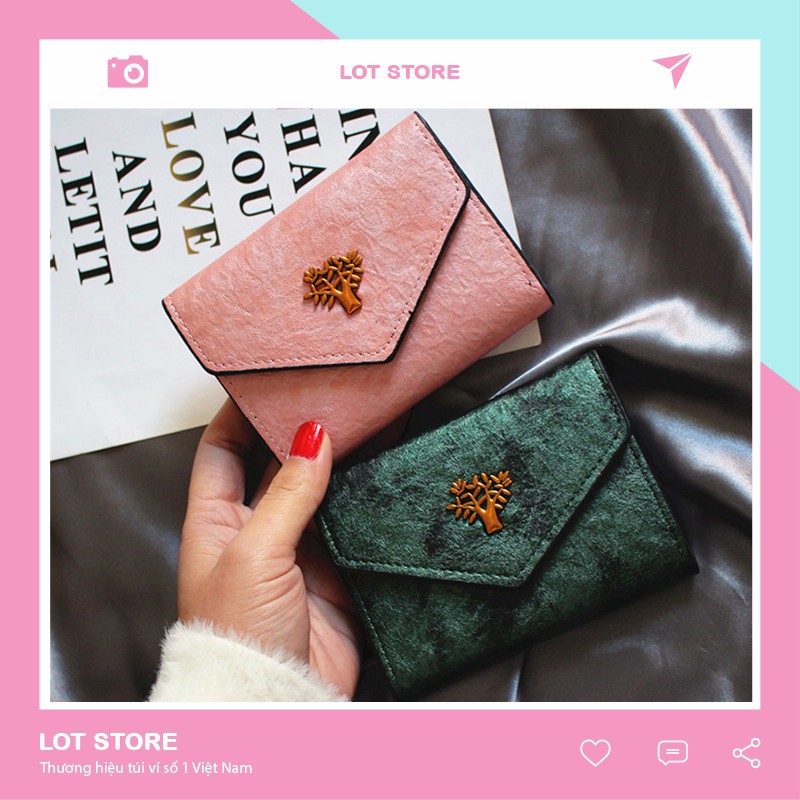 Ví nữ nhỏ ngắn bỏ túi nhiều ngăn cao cấp đựng tiền cute dễ thương VD132