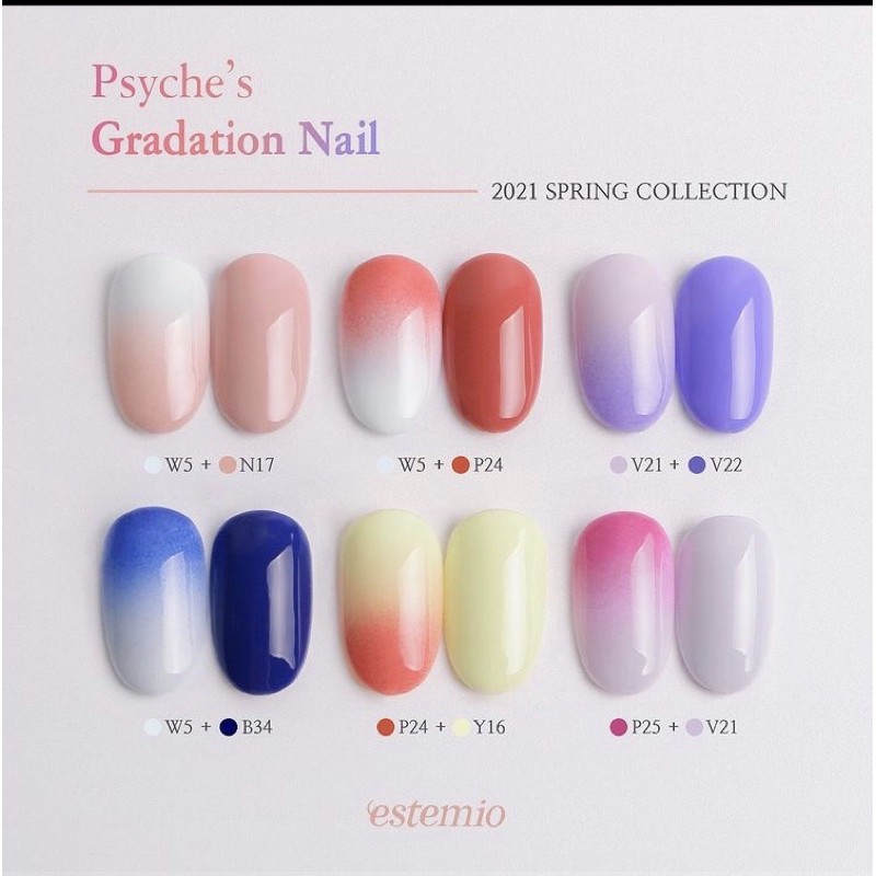 ♻️FREE SHIP-CHÍNH HÃNG♻️Sơn gel cao cấp Hàn Quốc Estemio Tách set 2021 secret garden Psyche :Peusike [giá 1 chai]
