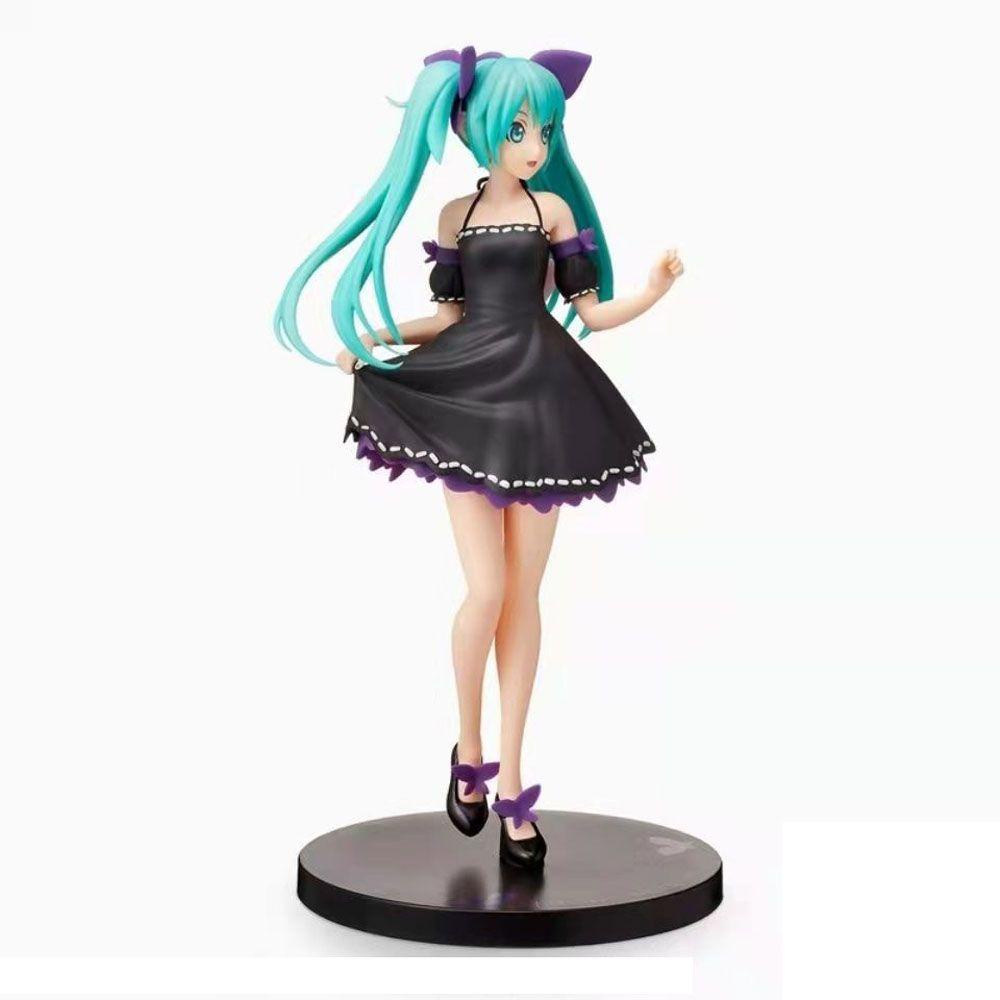 Mô Hình Nhân Vật Hatsune Miku Mặc Đầm Đen Đáng Yêu