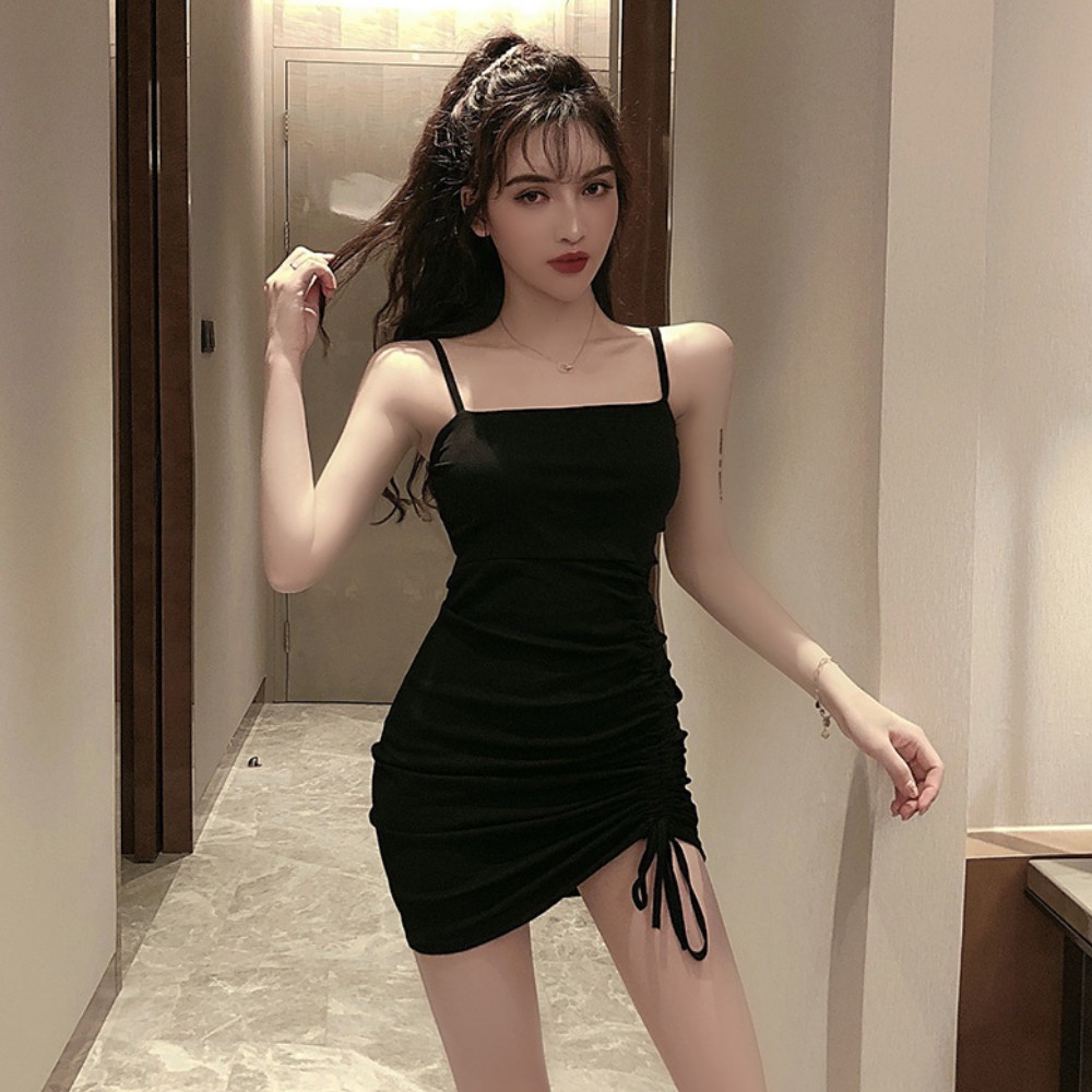 Váy nữ hai dây rút eo , đầm nữ ôm body  phong cách thiết kế hiện đại cho nữ ATILA SHOP | BigBuy360 - bigbuy360.vn