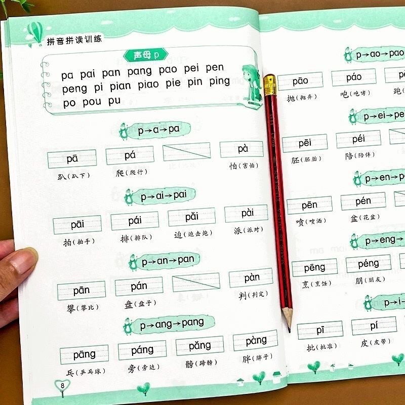 Sách- Tập Luyện Đọc Phiên Âm Tiếng Trung Cho Người Mới Học, Cho Bé