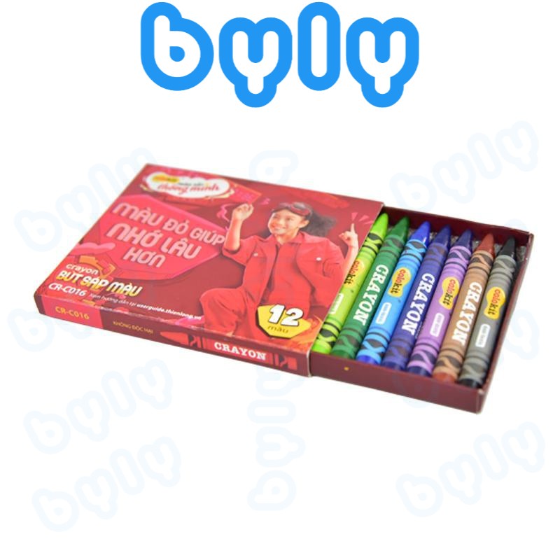 [Ship hoả tốc] Hộp Bút Sáp Màu (12 - 10 Màu) 𝑻𝒉𝒊𝒆̂𝒏 𝑳𝒐𝒏𝒈 Colokit CR-C015 - CR-C016 - ByLy Store