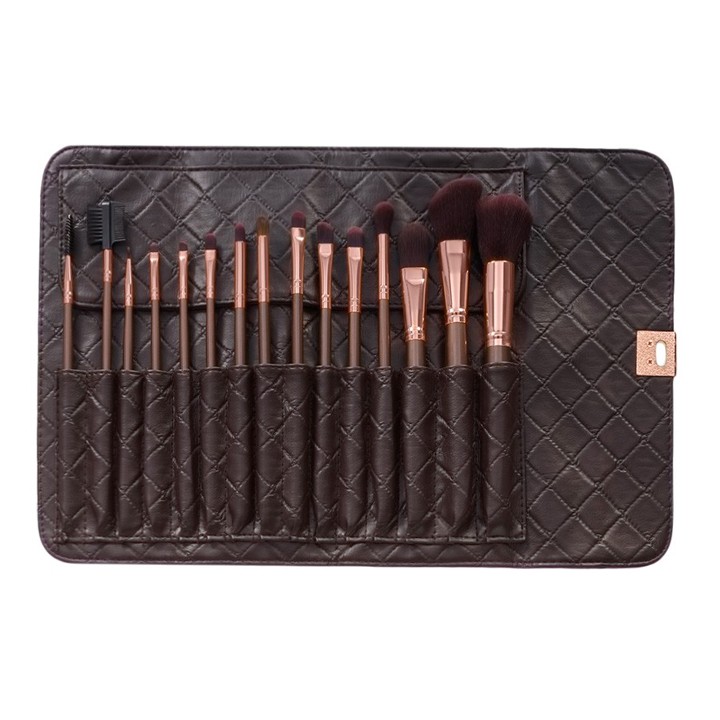 Bộ cọ trang điểm Bh Cosmetics Rose Gold - 15 Piece Brush Set