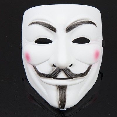 MẶT NẠ HÓA TRANG HACKER anonymous màu trắng (bán sỉ 9k)  mã JX3449