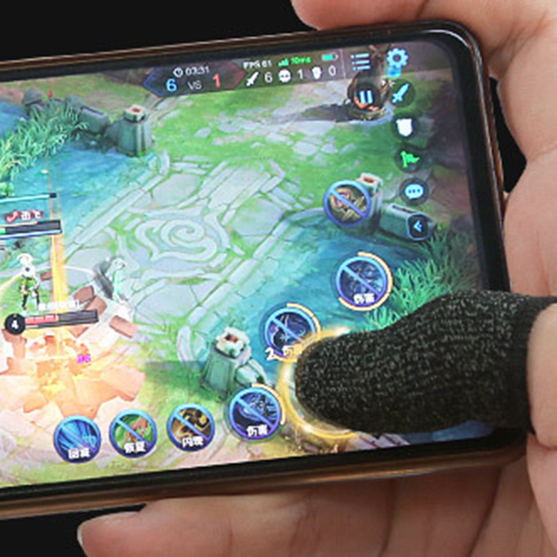 Găng tay Cotton Siêu Mỏng Thoáng Khí Chống Mồ Hôi Bảo Vệ Ngón Tay Chơi Game