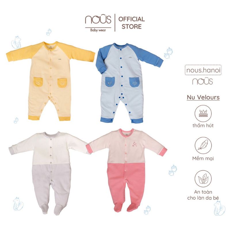 NOUS SALE - Body có tất và không tất Nous nỉ cho bé từ sơ sinh đến 12 tháng