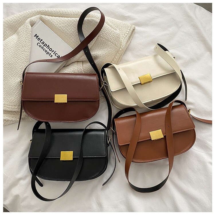 Túi đeo chéo JASMIN NOIR vải da PU thiết kế đơn giản duyên dáng dễ phối đồ dành cho nữ