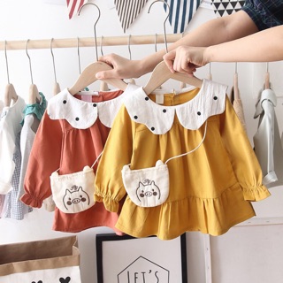 VÁY CỔ SEN VẢI THÔ ĐŨI