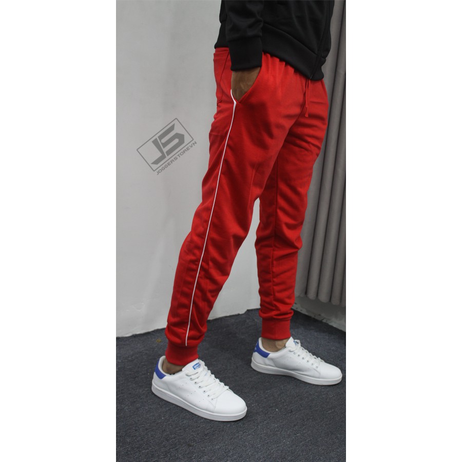 Quần Jogger Thun 1 Sọc Nhuyễn Trắng | BigBuy360 - bigbuy360.vn