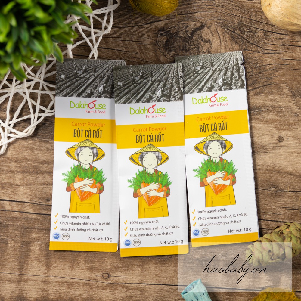 [Date mới] Bột rau củ sấy lạnh Dalathouse 10gr cho bé ăn dặm