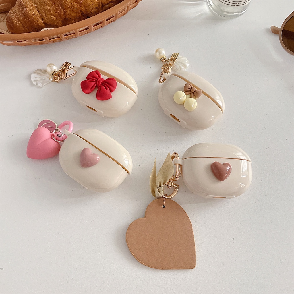 Vỏ Bảo Vệ Hộp Sạc Tai Nghe Bluetooth Không Dây Realme Buds Air3 Bằng TPU Mềm Hình Bướm/Trái Tim DIY