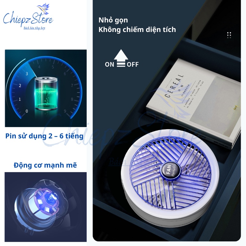 Quạt sạc di động Fan Portable – Lamp Fan