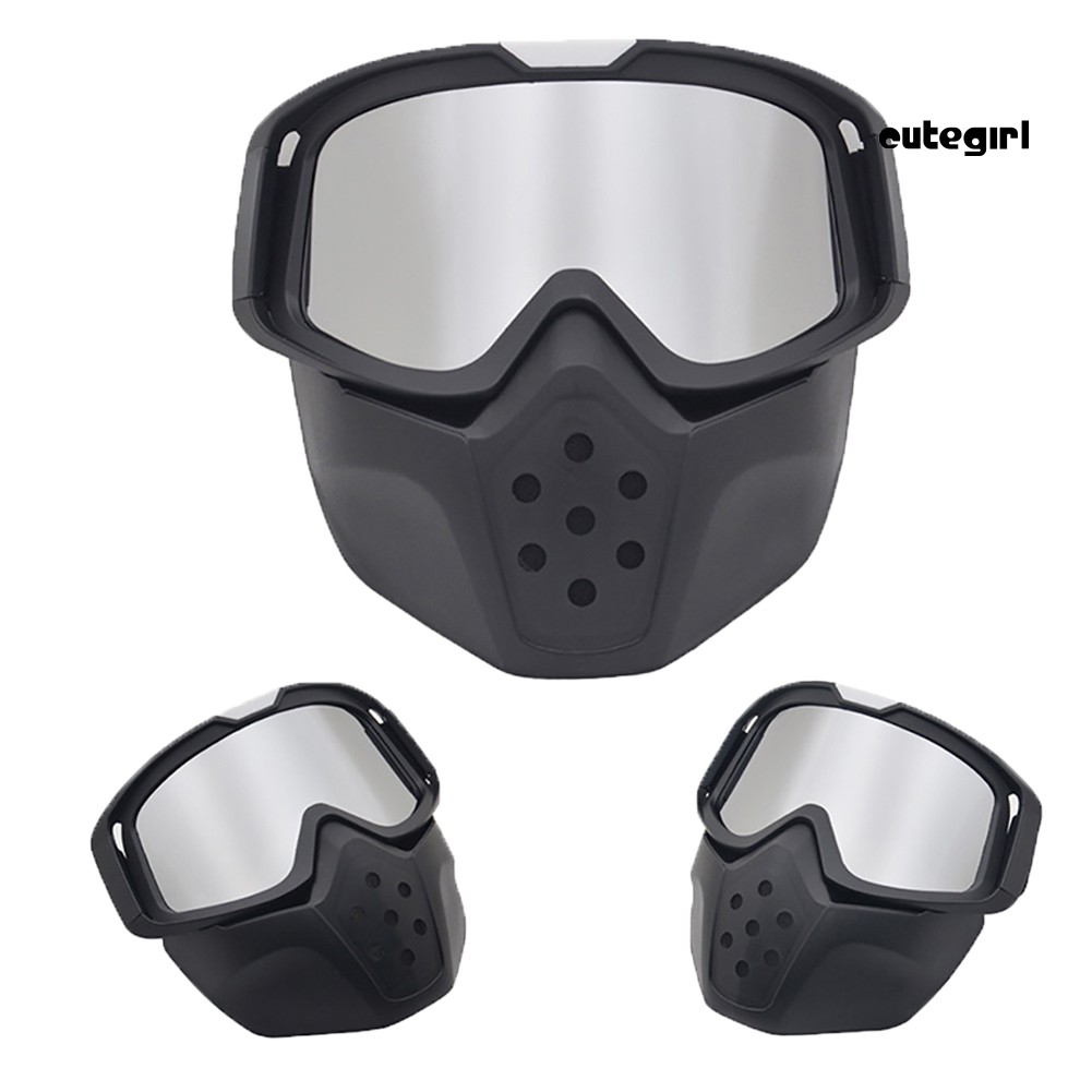 CUTE_Vintage Motorcycle Helmet Goggles Mask Motocross Windproof Protection Glasses