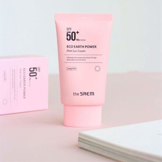 KEM CHỐNG NẮNG THE SAEM ECO HỒNG