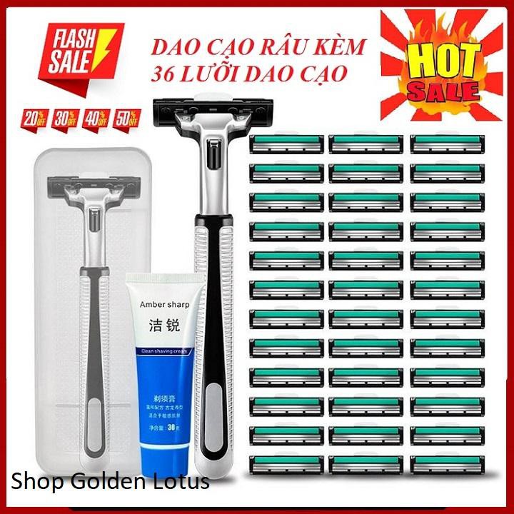 Bộ DAO CẠO RÂU LƯỠI KÉP - 36 lưỡi